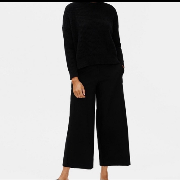 EILEEN FISHER 100% Wool Cropped Pants - Size Medium